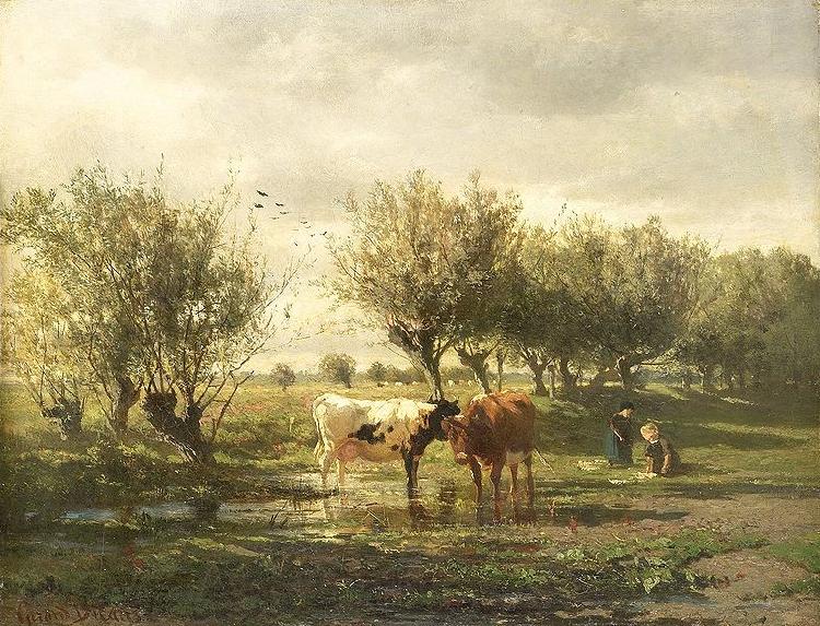 Gerard Bilders Cows at a pond